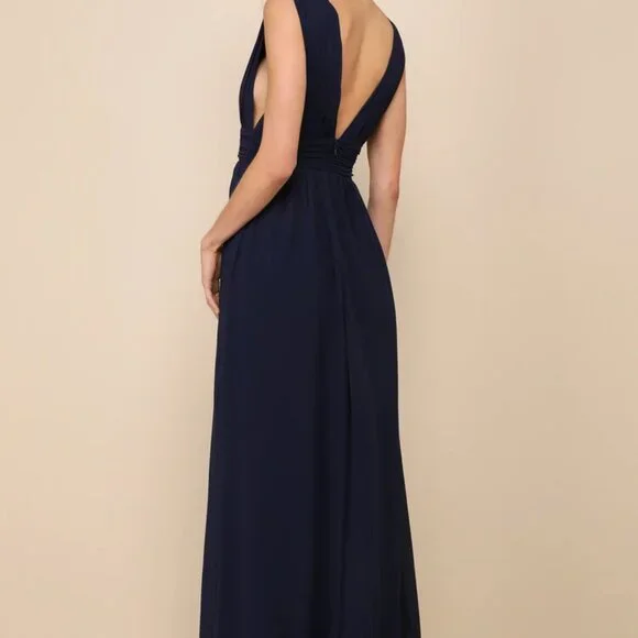 Lulus Heavenly Hues Navy Blue Maxi Dress - Size M - Picture 7 of 7